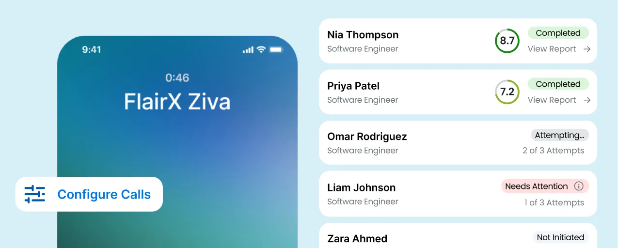 AI Voice Screening UI